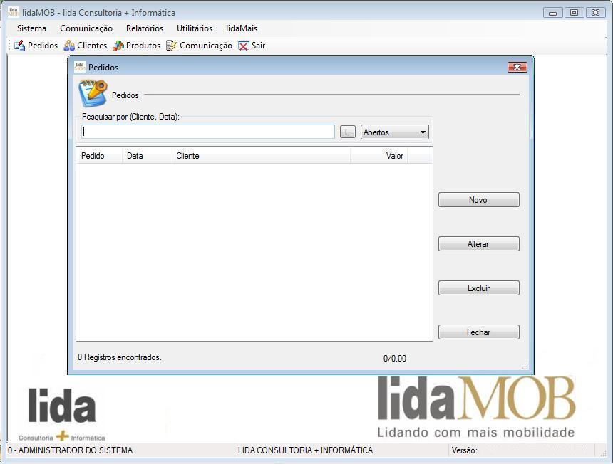tela do sistema lidaPRO