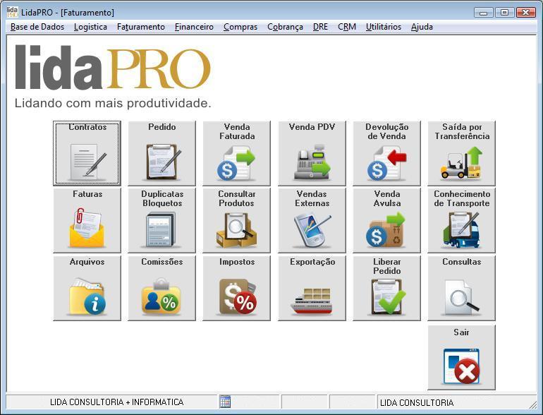 tela do sistema lidaPRO